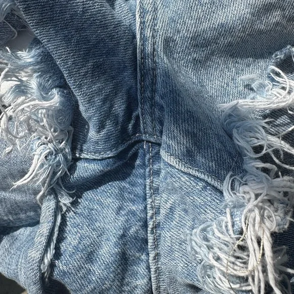 Pistola Light Blue Distressed Jean Shorts - Picture 8 of 10